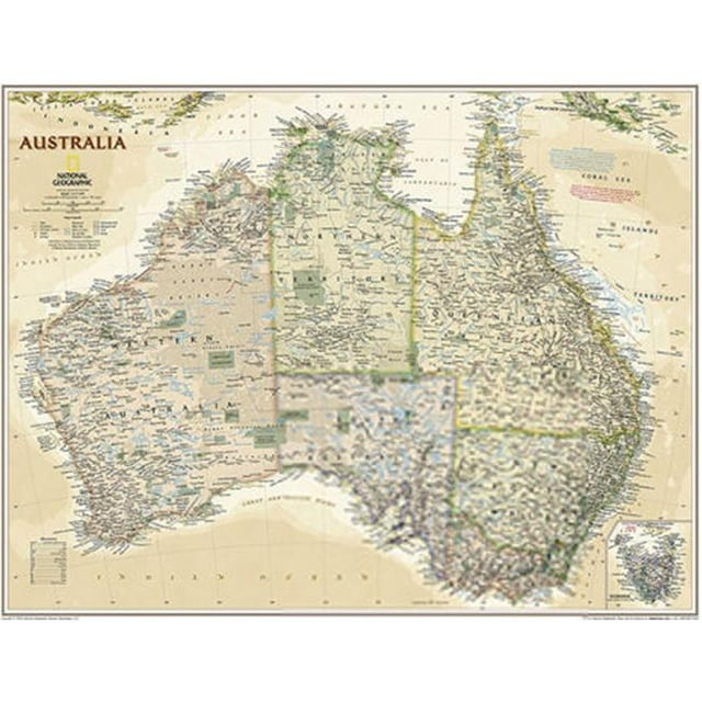 National Geographic Maps RE01020441 Australia Executive Laminated