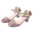 thumbnail image 2 of Zecgelong Girls High Heel Glitter Shoes Little Kid Big Kid 3-10 Years Formal Party Performance Dance Footwear, 2 of 5