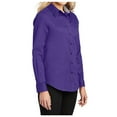 thumbnail image 4 of Yellow Rooster Womens Long Sleeve Easy Care Shirt Purple/Light Stone XL, 4 of 6