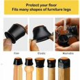thumbnail image 2 of Protectores de sol en silicona para pies de chaise: Lote de 16 protecciones de pies de chaise en caucho para sol en madera dura para evitar los rayos y el ruido – Coussinets en feutre rubis, 2 of 5