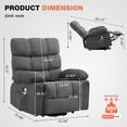 thumbnail image 3 of JONPONY Power Lift Recliner Chair Recliners for Elderly with Heat and Massage Recliner Chair for Living Room with Infinite Position and Side Pocket,USB Charge Port,Gray, 3 of 11