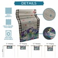 thumbnail image 6 of Table Runner - 90 Inch Long, Hello Spring Kitchen Dining Table Runner Dresser Scarves, Pastoral Purple Bottle Floral Wooden Plaid Farmhouse Decor for Coffee Tables Wedding Party Banquet, 6 of 8