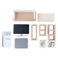 thumbnail image 2 of 2 juegos de muebles de casa de muñecas de madera, modelo de accesorios de simulación, bricolaje, hechos a mano Sala de estar y dormitorio, 2 of 9