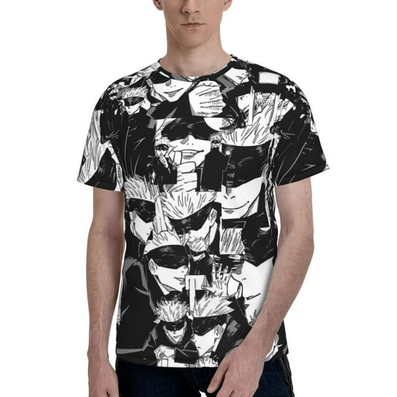 Gojo Satoru Men's T Shirts Cartoon Graphic Short Sleeve Tees Novelty Casual Unisex Adults Tee Shirt Tops