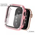 thumbnail image 2 of 2 Pack Case for Apple Watch SE/Series 6/5/4 Built-in Tempered Glass Screen Protector, All-Around Ultra-Thin Bumper Full Cover Hard PC Protective Case for iWatch, 2 of 8
