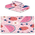 thumbnail image 2 of SKYSONIC 3 Pack Towel Watercolor Watermelon Strawberry (2) Cotton Bath Towel Set (1 Bath Towel, 1 Hand Towel, 1 Washcloth) for Bathroom, Super Soft and Quick Dry Towels, 2 of 7