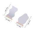 thumbnail image 2 of UPOUART Wooden Base Vanity Mirror with Silver Frame for Desk and Bedroom Decor 2 Pieces, 2 of 8