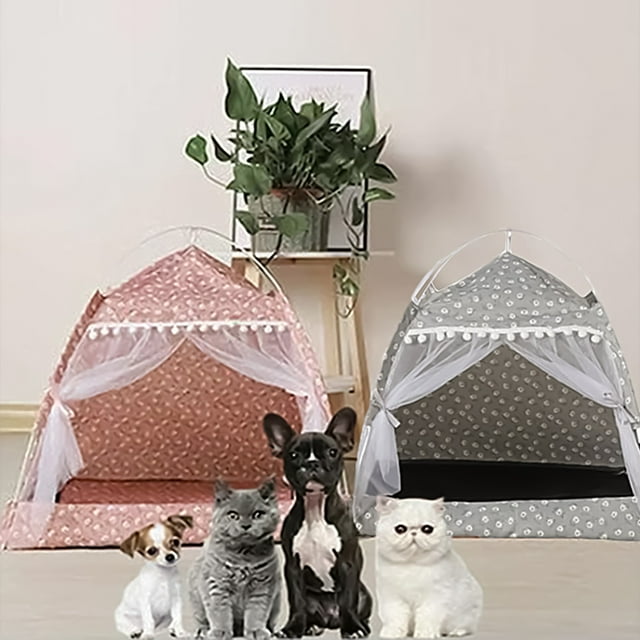 Fiudx Cama de Tienda para Mascotas, Cueva Portátil Cubierta, Refugio Cálido para Interiores y Exteriores, Espacio Privado y Acogedor para Gatos, Perros Pequeños y Cobayas, Fácil de Instalar, Ideal pa