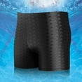 thumbnail image 1 of Bañadores de natación para hombre, bañadores de imitación de piel de tiburón, conjunto de gorro de natación, pantalones de cinco cuartos, bañadores de secado rápido, 1 of 5