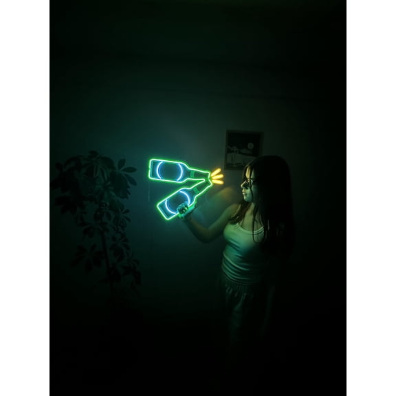 Cerveja Metal Neon Sign, Neon Wall Decor,Cerveja Neon Wall Sign, Cheers Neon Sign, Led Sign, Beer Bar Sign, Neon Light, Beach neon Sign, Pub Club Signs, Cocktail Sign, (Without Remote Control)