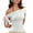 White, variant on KHONTS Women's off the Shoulder Going out Asymmetrical Tops 20s Slim Fit Cute Crop One Tie Shoulder Ruched Tank Tops White S