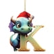 thumbnail image 1 of Decoración Navidad Dragón Colgantes Acrílico Letra K en forma de árbol de Navidad Coche, 1 of 6