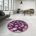 thumbnail image 3 of Ahgly Company Indoor Rectangle Patterned Orchid Purple Area Rugs, 2' x 3', 3 of 6
