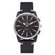 thumbnail image 1 of Reloj de pulsera de negocios con correa de cuero PU analógico de cuarzo simple y elegante para hombres (negro), 1 of 3