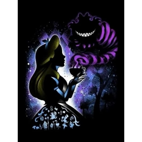 DIY 5D Diamond Painting Kits for Adults and Kids Diamond Art Alice in Wonderland Diamond Painting Full Drill Arts Craft by Number Kits for Beginner Home Decoration 12x16 inch Diamond Dots