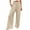 Beige, variant on vigerkar Women Summer High Waisted Cotton Linen Palazzo Pants Wide Leg Long Lounge Pant Trousers with Pocket Pink, S