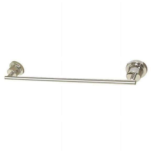 Kingston Brass BAH8212PN Concord 18 in. Single Towel Bar, Polished Nickel