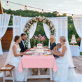 thumbnail image 4 of 6 Pack Pink Disposable Plastic Tablecloths 54" x 108" for 6-8 Foot Rectangle Tables - Valentines Day Birthday Wedding Party Supplies, 4 of 6