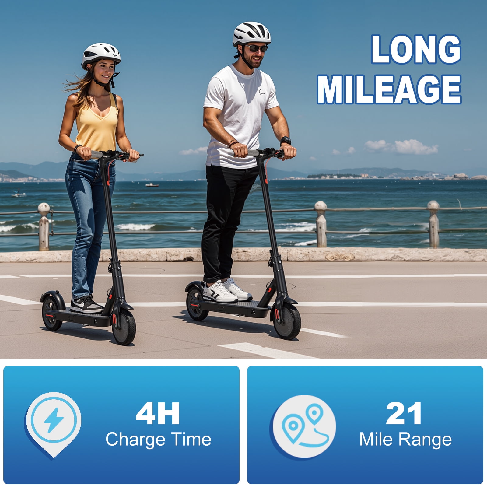 ZCJ Electric Scooter, 350W/500W Motor, Top Speed 19/22 mph, Max 16