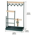thumbnail image 4 of ProCase Jewelry Organizer Stand Necklace Holder, 4-Tier Jewelry Tower Rack with Earring Tray and Holes, 10 Hooks Necklaces Hanging Storage Tree Display for Bracelets Watches Earrings Rings -Green, 4 of 7