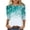 DT-Mint Green, variant on DailyTrove Women's Christmas Long Sleeve Top, Teal Snowflake Gradient Print, Fresh Fit, Lightweight Fabric, Christmas Celebrations & Casual Outings