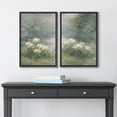thumbnail image 4 of Framed Canvas Print Wall Art Set of 2 Tranquil Morning Garden Floral Botanical Vintage Art for Living Room, Bedroom, Office - 16"x24"x2 BLACK, 4 of 7