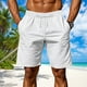 thumbnail image 1 of pstuiky Pantalones cortos para hombre, Pantalones cortos holgados de cinco centavos con cordón para hombre, de color liso, para playa, informales, a la moda Pantalones cortos de baloncesto, 1 of 9