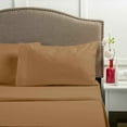 thumbnail image 5 of Hotel Style 600 Thread Count 100% Luxury Cotton Sheet Set, Full, Clay Beige, 5 of 7