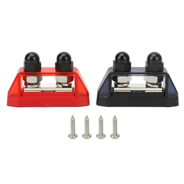 2Pcs Busbar Connector Terminal Power Distribution Block 48V M10 Marine RV Car Circuit Modification Accessories