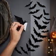 thumbnail image 5 of Halloween Bat Stickers, 24 Pieces Black Bat Decor Ornaments, Ideal Halloween Decorations Indoor, Suitable For Home Window And Door Party Layout, Classic Spooky Style For Halloween, 5 of 8