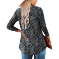 thumbnail image 2 of Traleubie Plus Size Tunic Tops Long Sleeve Casual Solid Henley V Neck Shirts for Women M-4XL, 2 of 8