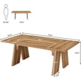 thumbnail image 4 of Finmind 6 ft Wood Conference Table, Large Boardroom Desk with Solid Wood Legs, 4 of 8