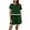 ·Mint Green, variant on Women's Two Pieces Outfits Sets Leis Lace Short Sleeve Crewneck Loose Tops and Elastic WaistShort Tracksuit