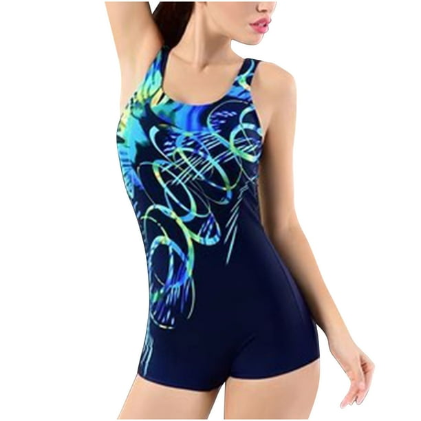 Traje de Baño Cómodo de Camisola de las Mujeres, Traje de Baño Sexy Y de Moda Impreso para la Piscina de Playa Y el Mar