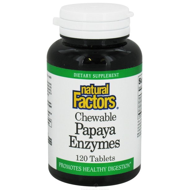 Natural Factors Papaya Enzyme Chewable 120 Tablet