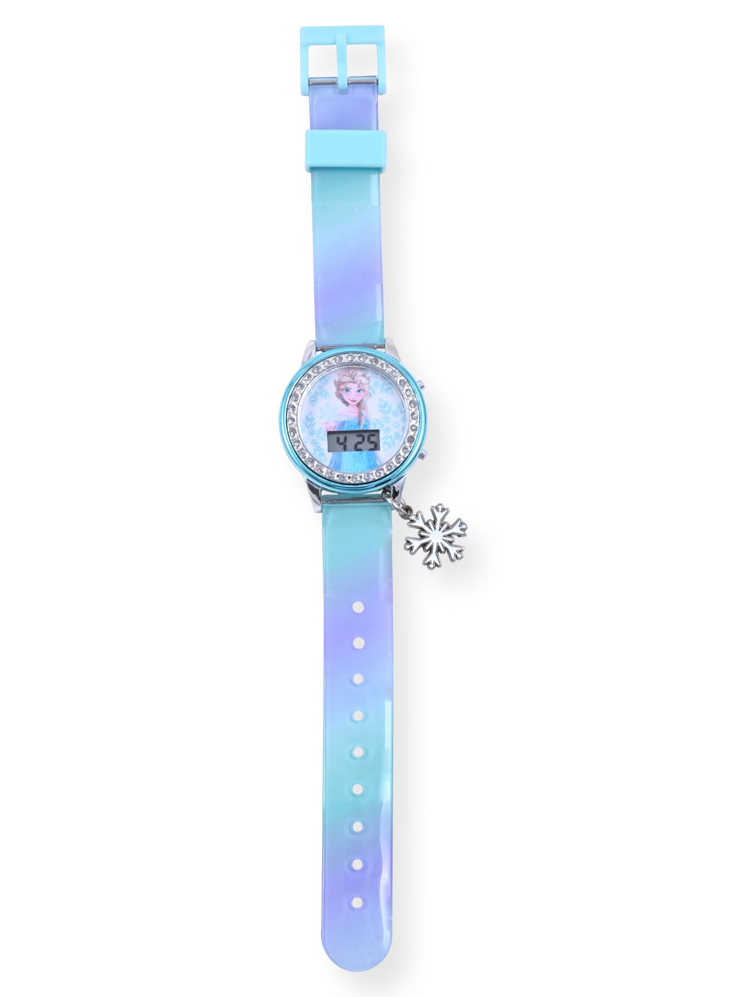 Disney Frozen Girls Flashing LCD Blue Ombre Silicone Watch