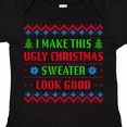 thumbnail image 4 of Inktastic I Make This Ugly Christmas Sweater Look Good Boys or Girls Baby Bodysuit, 4 of 5