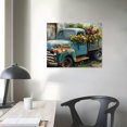 thumbnail image 4 of Chilfamy  Rustic Farmhouse Truck Flowers Canvas Wall Art Vintage Barn Old Car and Floral Painting Pictures Prints Framed for Farmhouse Country Wall Decor 20x16in, 4 of 6