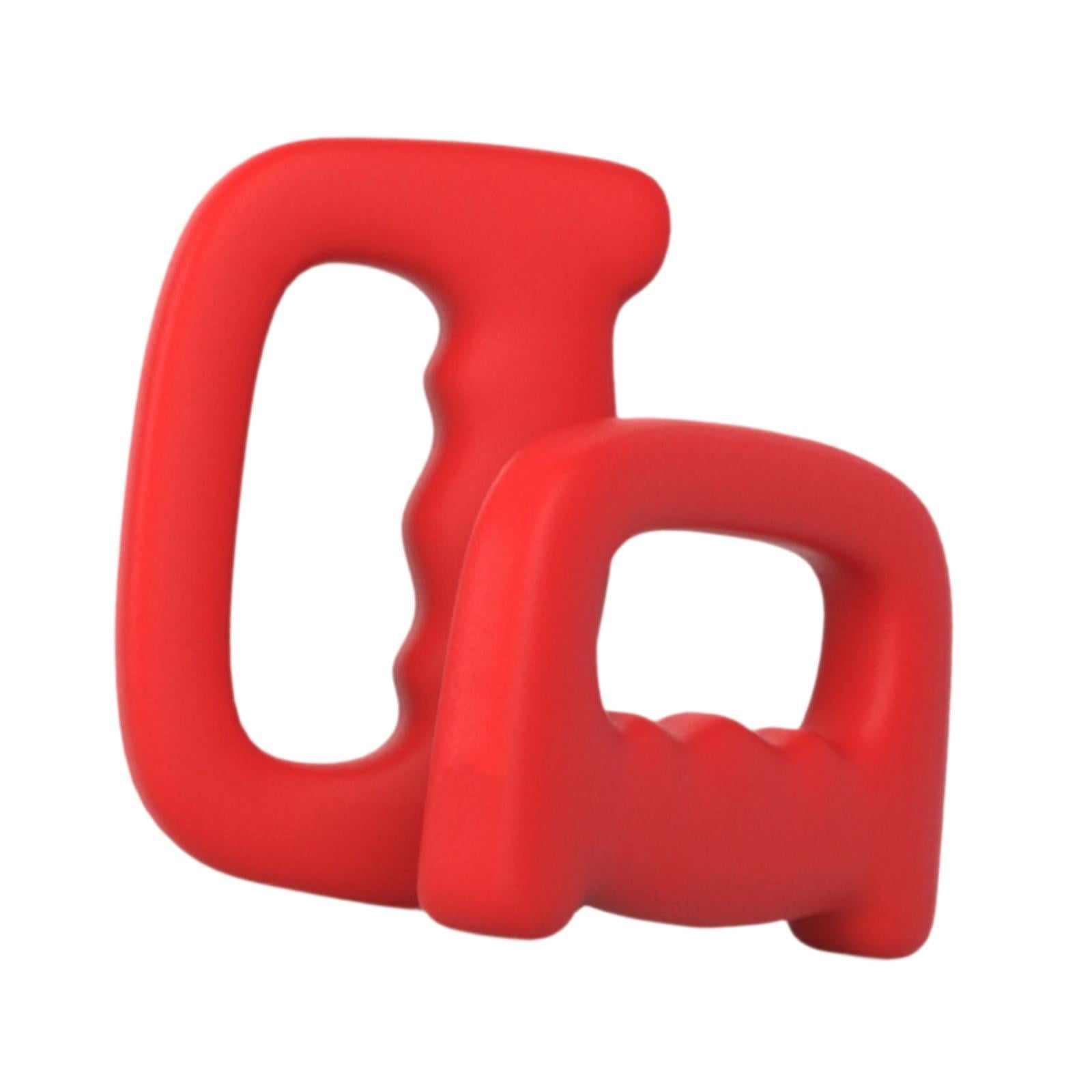 Dualoai 2Pcs Dumbbells Dumbbells Set Nonslip Ergonomic Hand Weights for Cardio Exercise Red 1KG