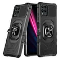 thumbnail image 2 of Compatible for T-Mobile REVVL 6 Pro 5G Case with Tempered Glass Screen Protector [Military Grade] Ring Car Magnetic Mount Kickstand Shockproof Phone Cover - Black, 2 of 7
