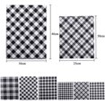 thumbnail image 2 of 6 Pack White and Black Plaid Drawstring Bag Cotton Drawstring Storage Sack Present Xmas Gift Bags Party Favors Bags, 2 of 8