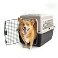 thumbnail image 6 of Vibrant Life Pet Portable Kennel for Dogs, Hard-Sided Travel Carrier, Durable, Metal Door, Black & Grey, For Pets 20-30 lbs, 28" L x 20.5" W x 21.5" H, 6 of 12