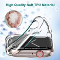 thumbnail image 4 of Protector de pantalla para funda de Apple Watch, 45mm, 41mm, 44MM, 40MM, 42mm, 38MM, cubierta completa de TPU, accesorios para iwatch series 8, 7, SE, 6, 5, 3, 4 of 4