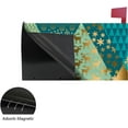 thumbnail image 4 of GZHJMY Magnetic Mailbox Covers Luxury Xmas Christmas Teal Mailbox Stickers MailWraps Post Cover 20.7x18.03 inch Home Decor, 4 of 5