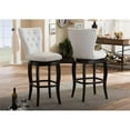 thumbnail image 2 of Baxton Studio Leonice Modern and Contemporary Upholstered Button-tufted 29-Inch Swivel Bar Stool, Multiple Colors, 2 of 5