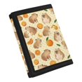 thumbnail image 2 of FUIALDOLG Capybara Orange Trifold Card Wallet, Stretch Polyester Foldable Lightweight Wallet for Kids Teens Daily Travel Sports, 2 of 7