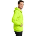 thumbnail image 3 of Port & Company Essential Fleece Full Zip Hooded Sweatshirt-L (Safety Green), 3 of 6