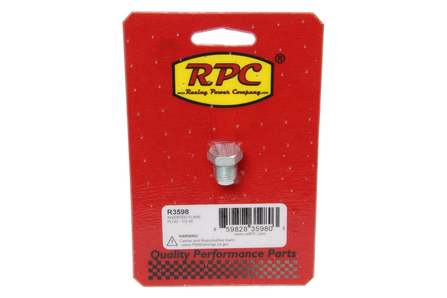 Racing Power Co-Packaged Inverted Flare Plug - 1/ 2-20