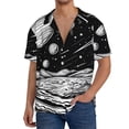 thumbnail image 3 of Fotbe Cosmic Landscape Celestial Art print Short Sleeve Button Down Shirts for Men Casual Summer Beach Wrinkle Free Shirt-Medium, 3 of 7