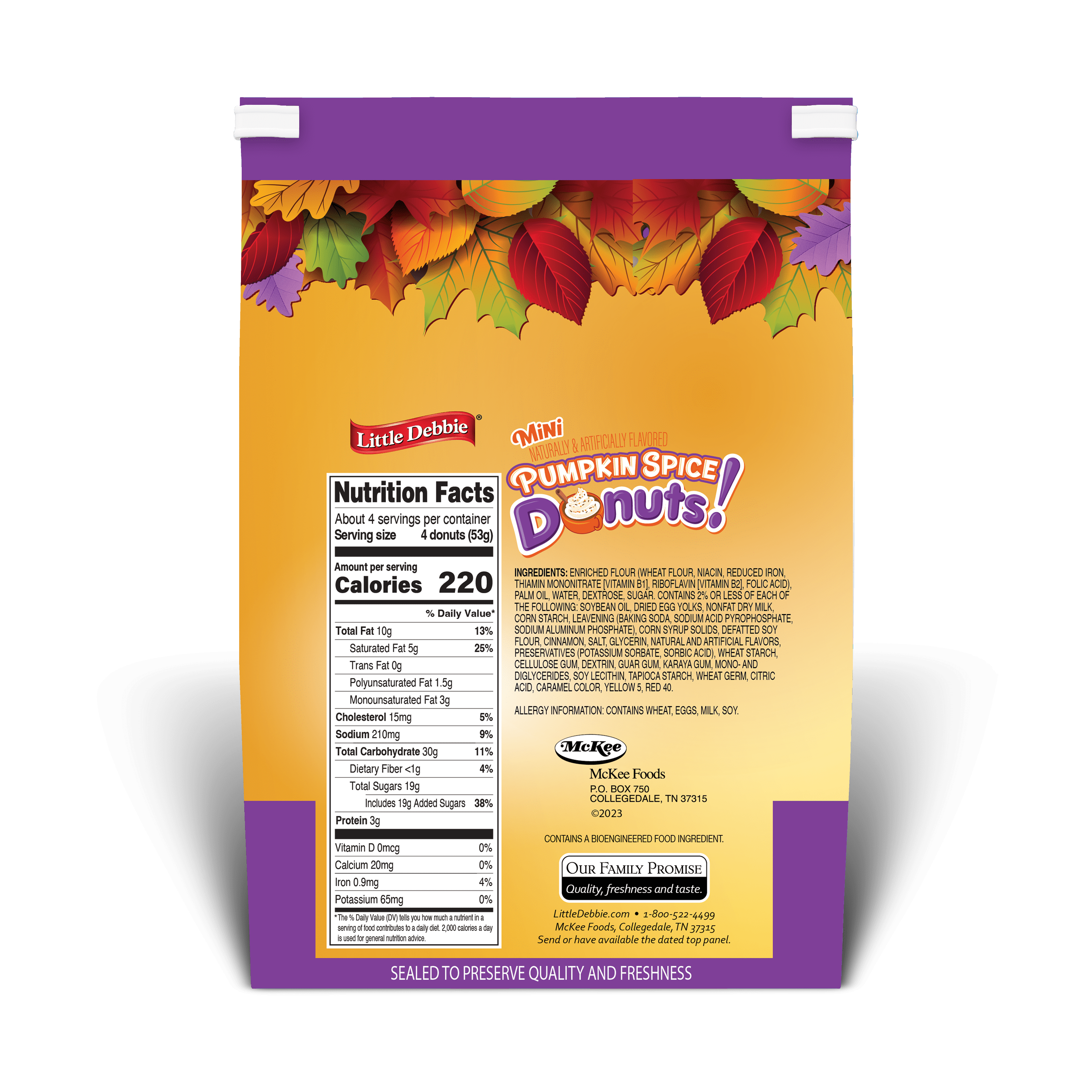 Little Debbie Pumpkin Spice Mini Donuts, 7.74 oz